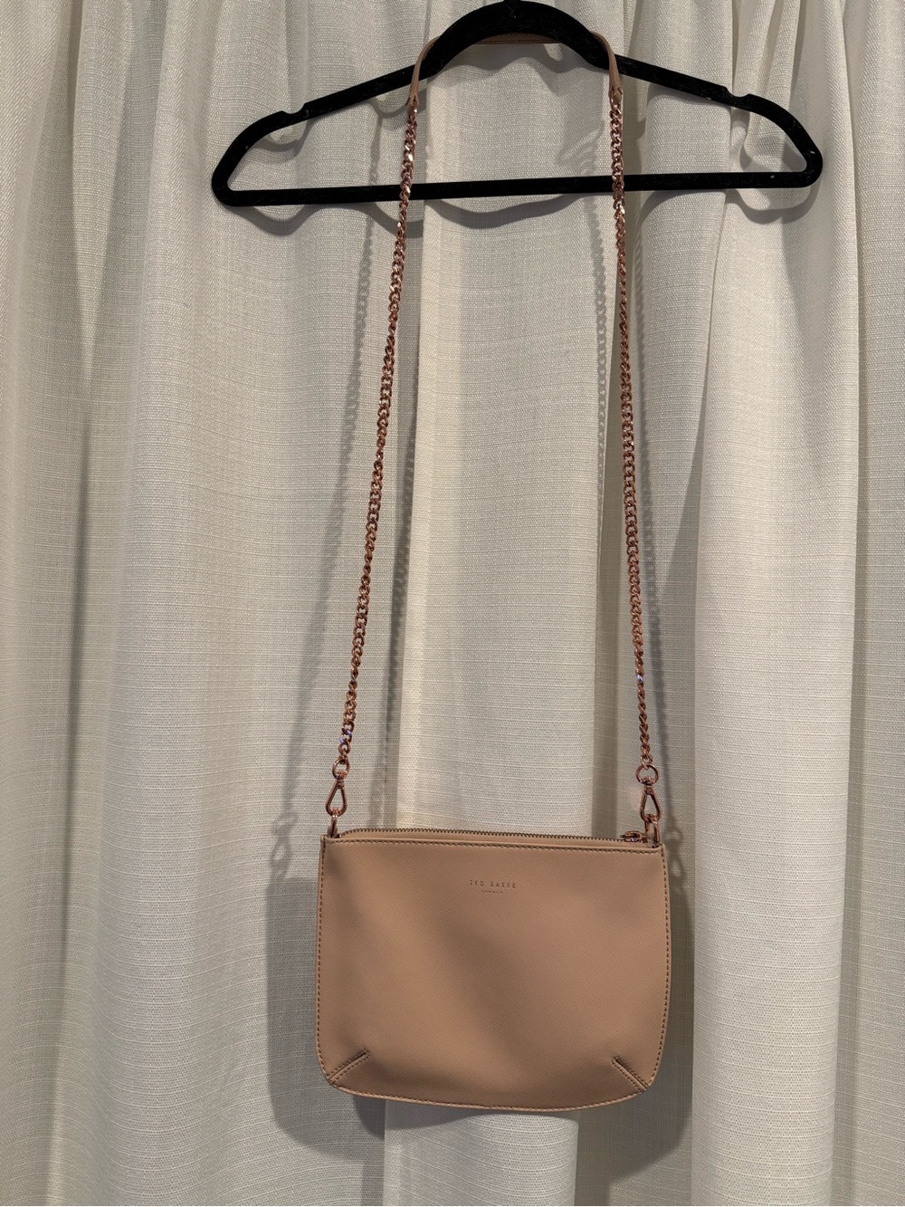 Ted Baker Blush Pink Crossbody with Rose Gold Chain Strap